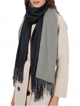 Cashmere Feeling Double Sided Solid Color Premium Scarf